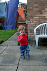 Stepping out in Grandma's back yard