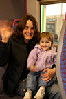 On the train with Mum